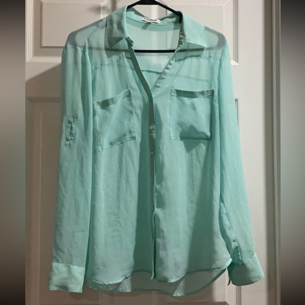 Sheer EXPRESS Blouse with mini hearts